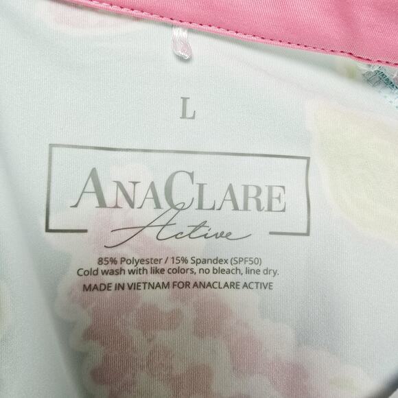 Ana Clare Active Dress Large Preppy Mini Stretch Coral Printed Womens Short Slv - Picture 8 of 12